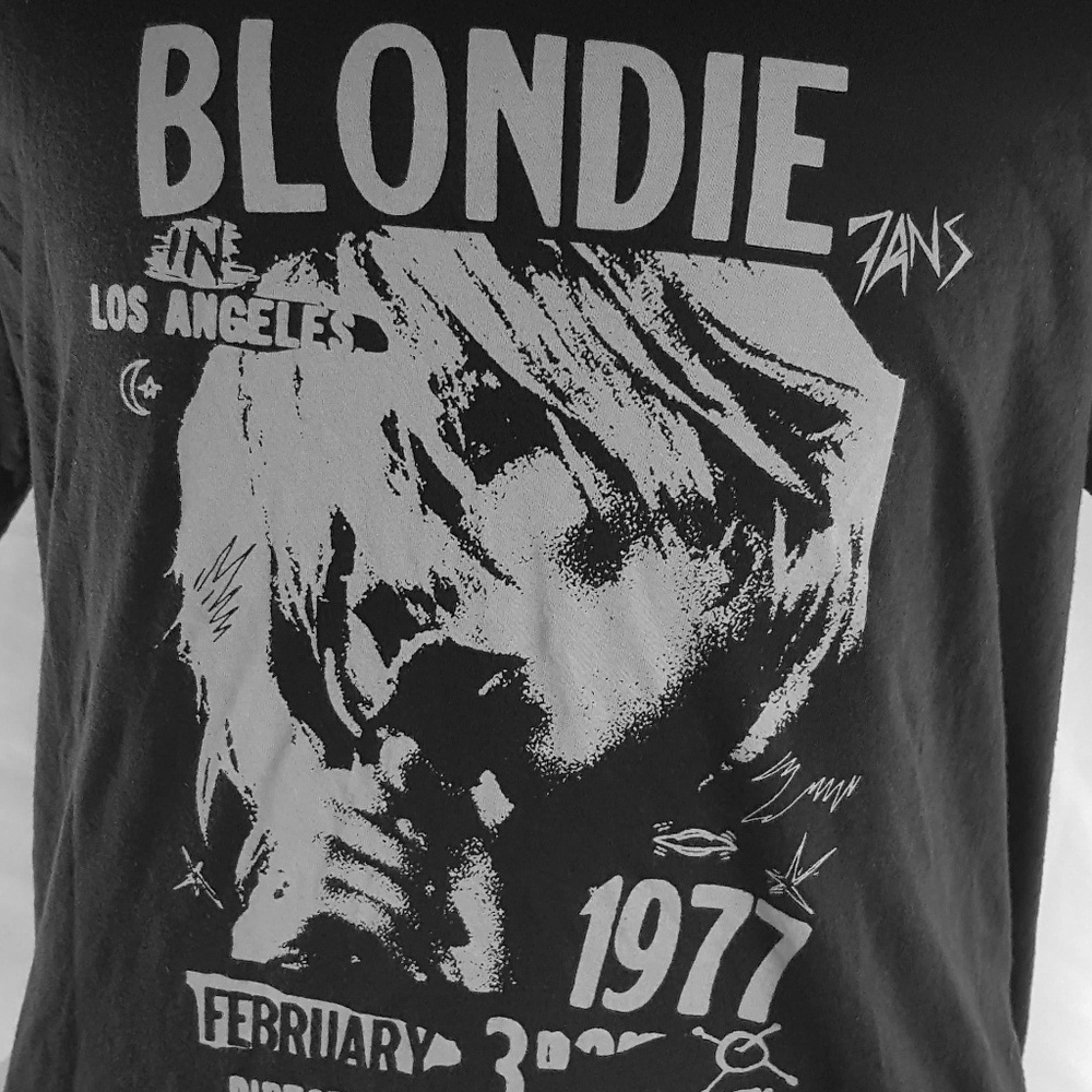 Blondie Lg Tshirt Concert Style 1977 Repro Zans
